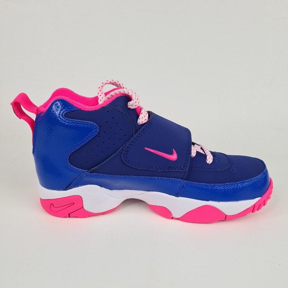 Nike Air Mission Blue Pink Basketball  Shoes Athletic Leather - Picture 3 of 12